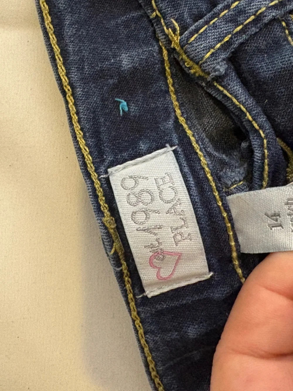 The Children’s Place 1989 Girls Size 14 Adjustable Waist Dark Wash Stretch Jeans
